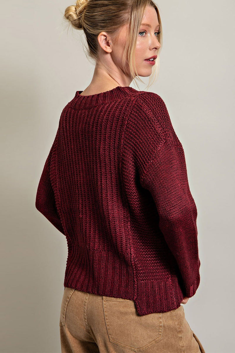Knitted V Neck Sweater – Spotted Gecko Clothing