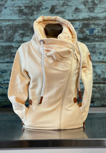 Hestia Melon Cross Zip Sweatshirt