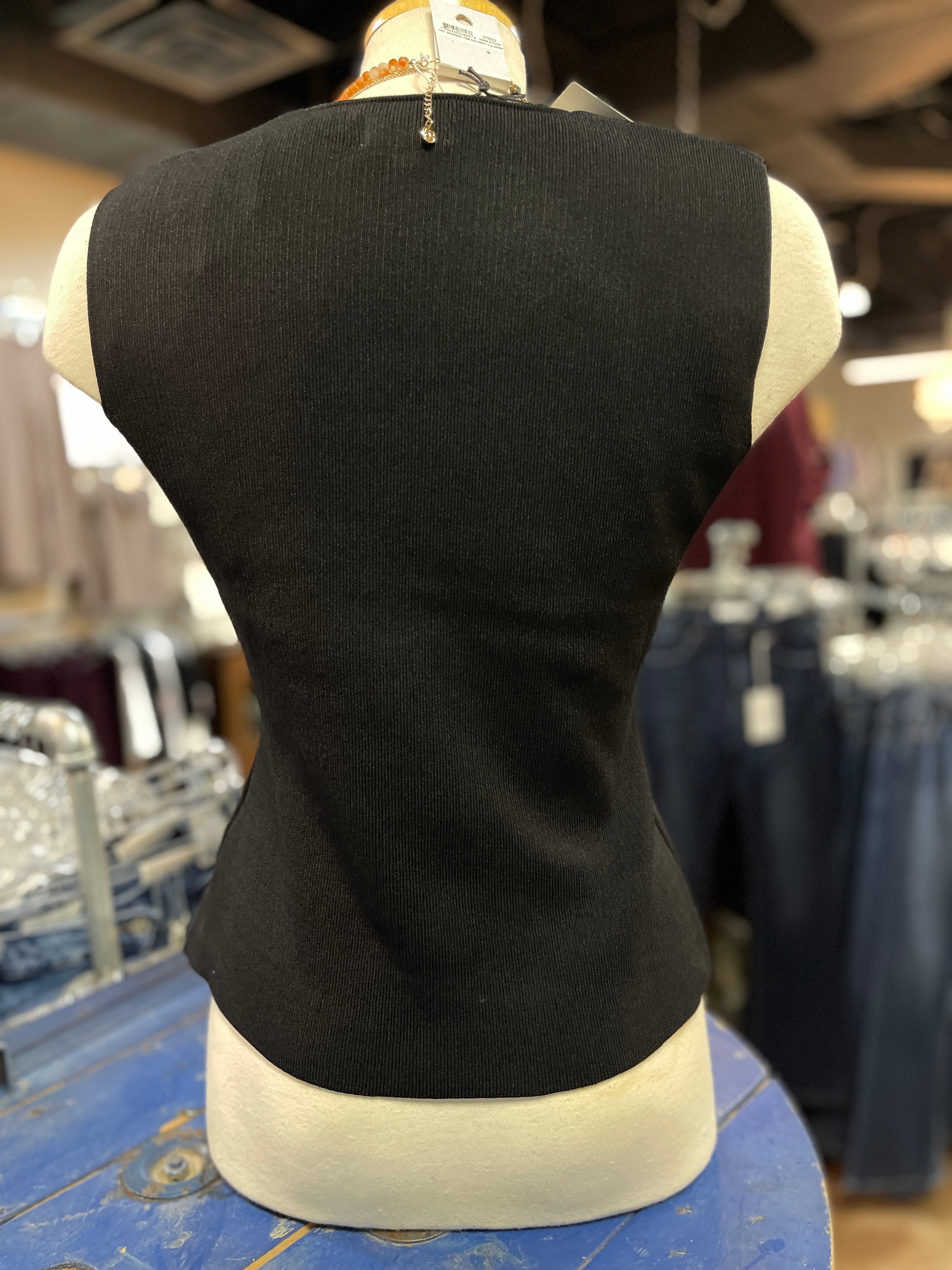 Gold Button Knit Vest