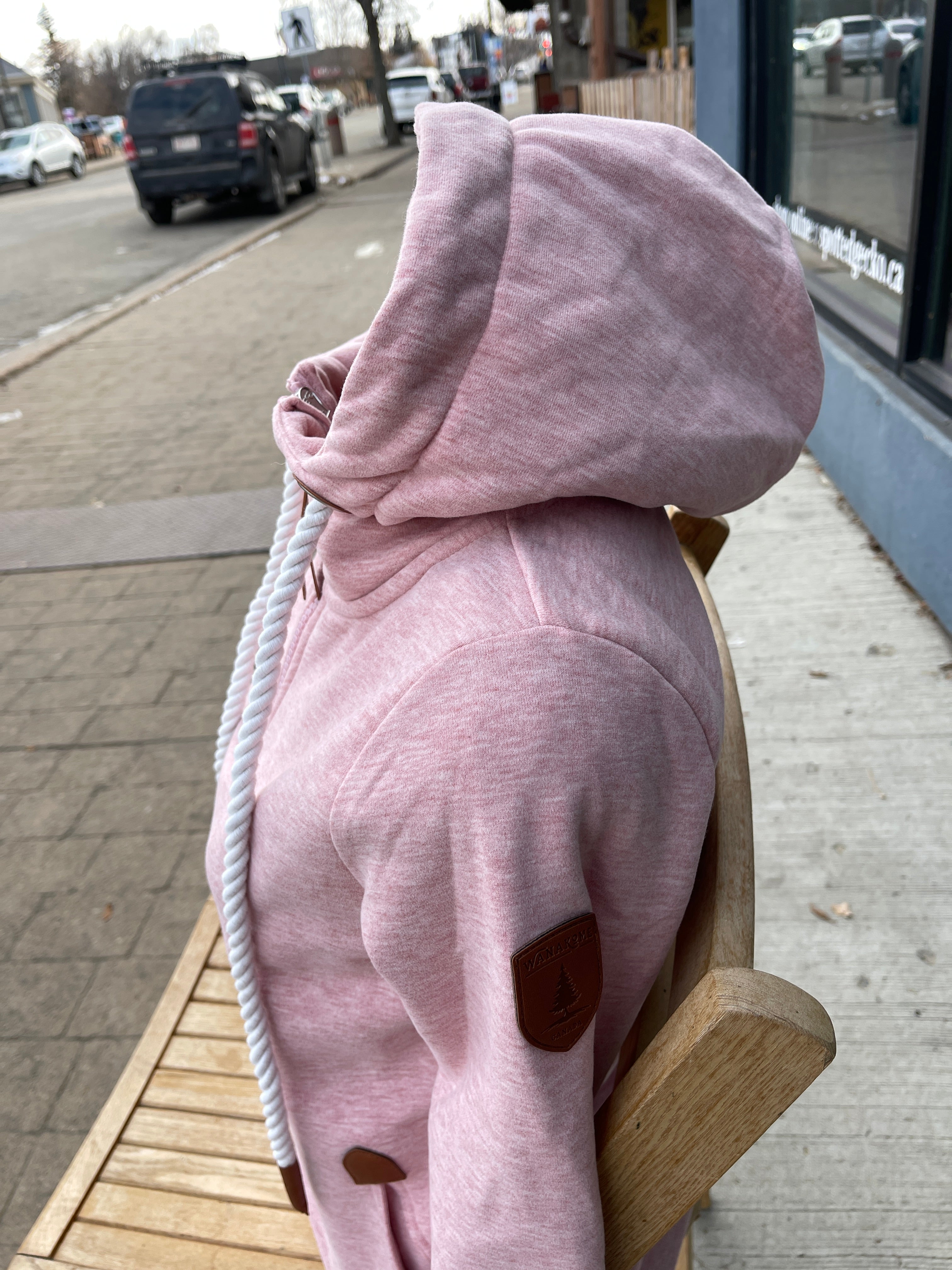 Half Zip Heather Pink