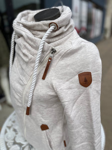 Hestia Heather Oatmeal side zip