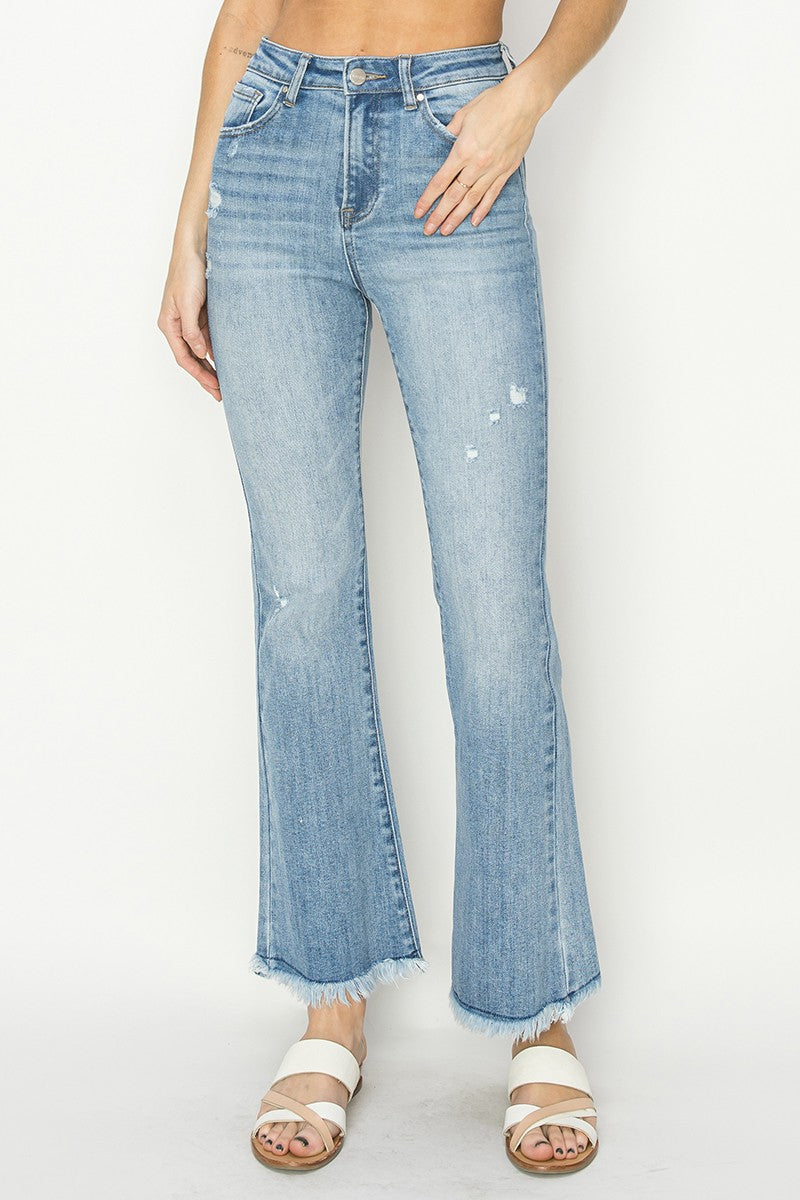 HR Ankle Bootcut Frayed Jean