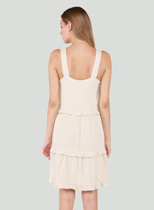 Linen Blend Tiered Sundress