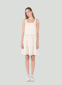 Linen Blend Tiered Sundress