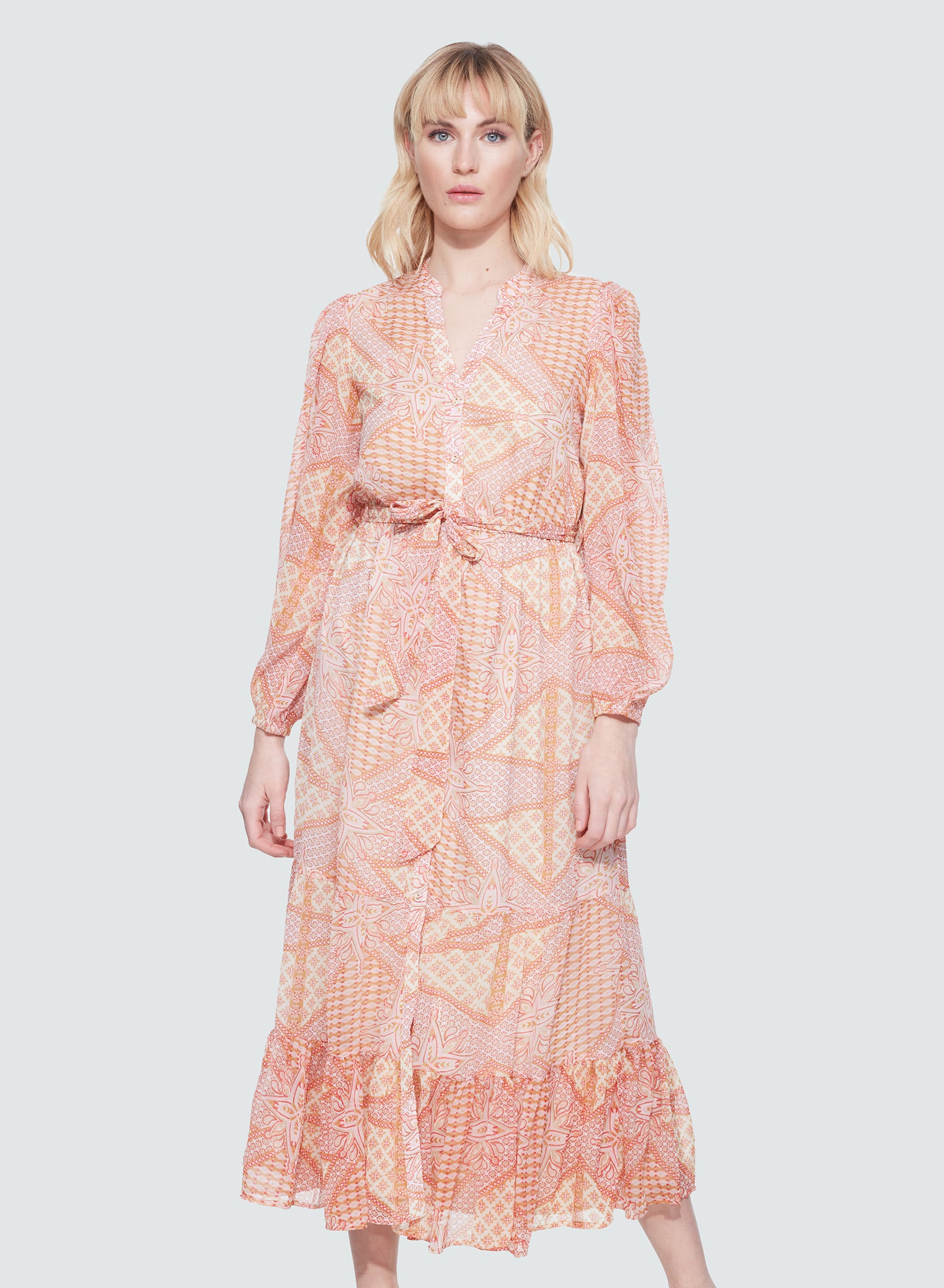 Tie Waist Midi Dress