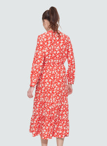 Wrap Front Western Floral Dress