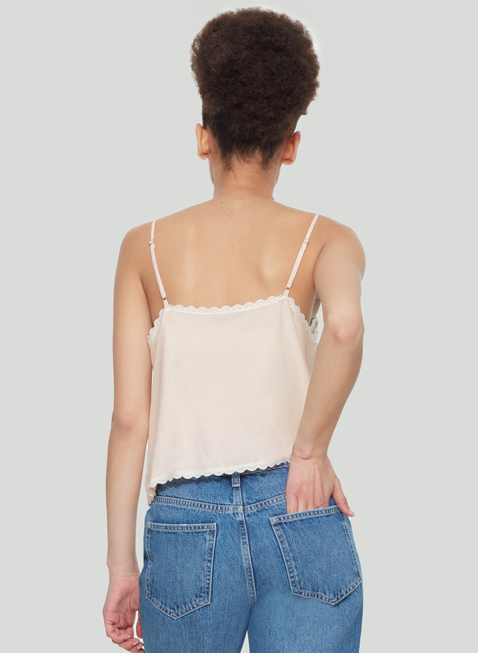 Lace Cami with Stretch Overlay