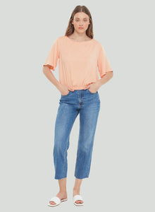 COWL NECK CREPE TOP