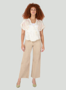 Embroidered Wrap Around Top