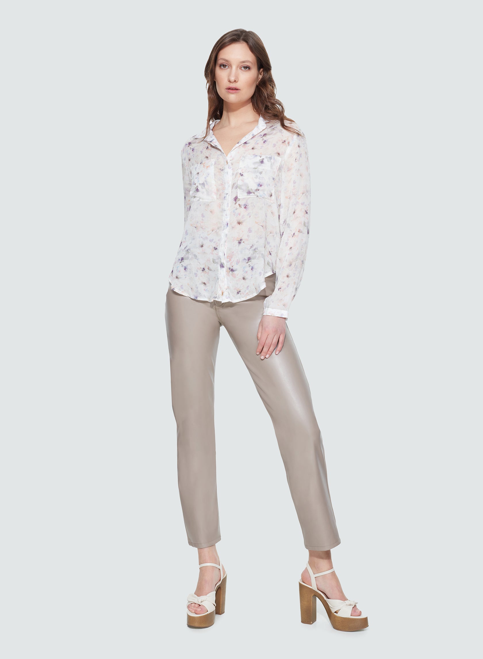 Front Button Up Blouse
