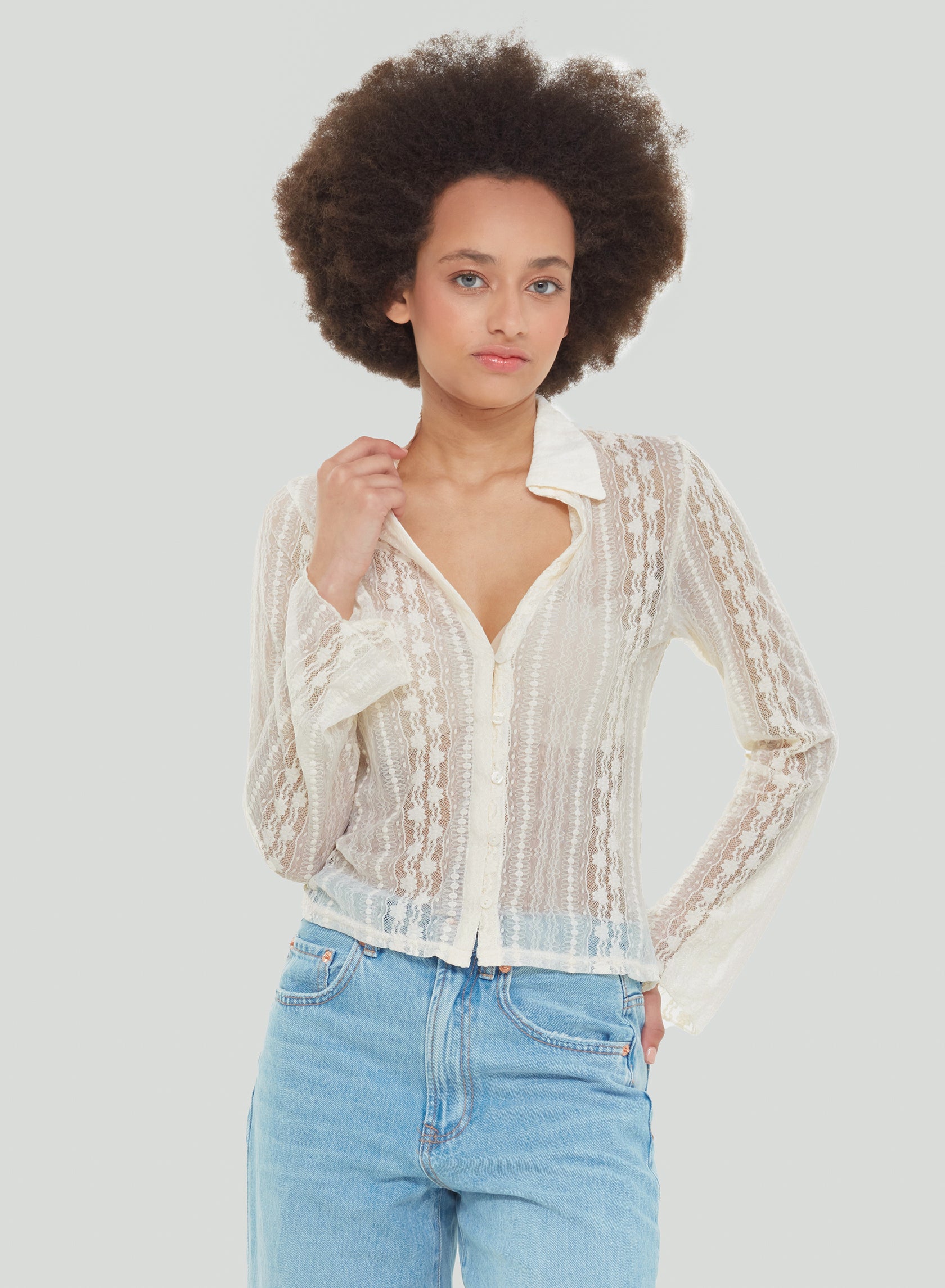 Collared Lace Blouse