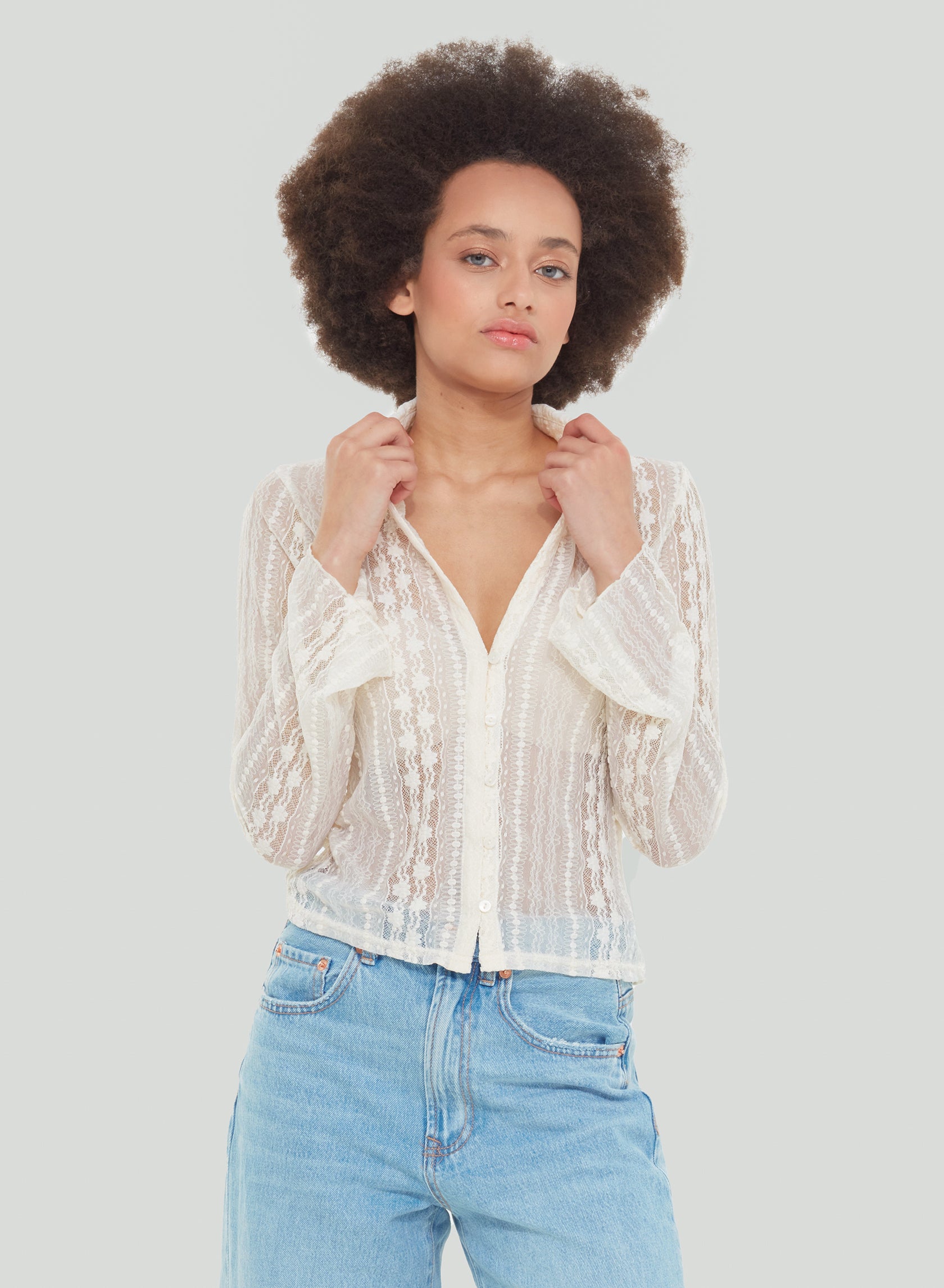 Collared Lace Blouse