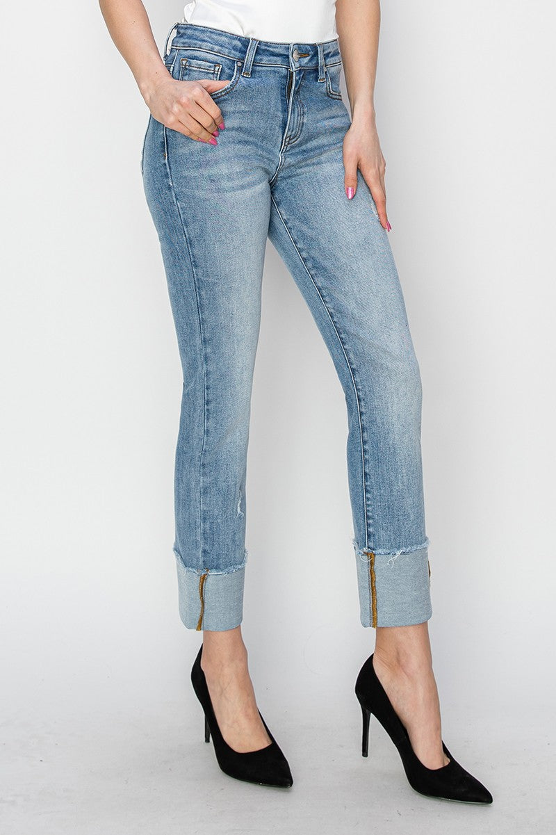 Eve HR Crop Straight Leg Cuffed