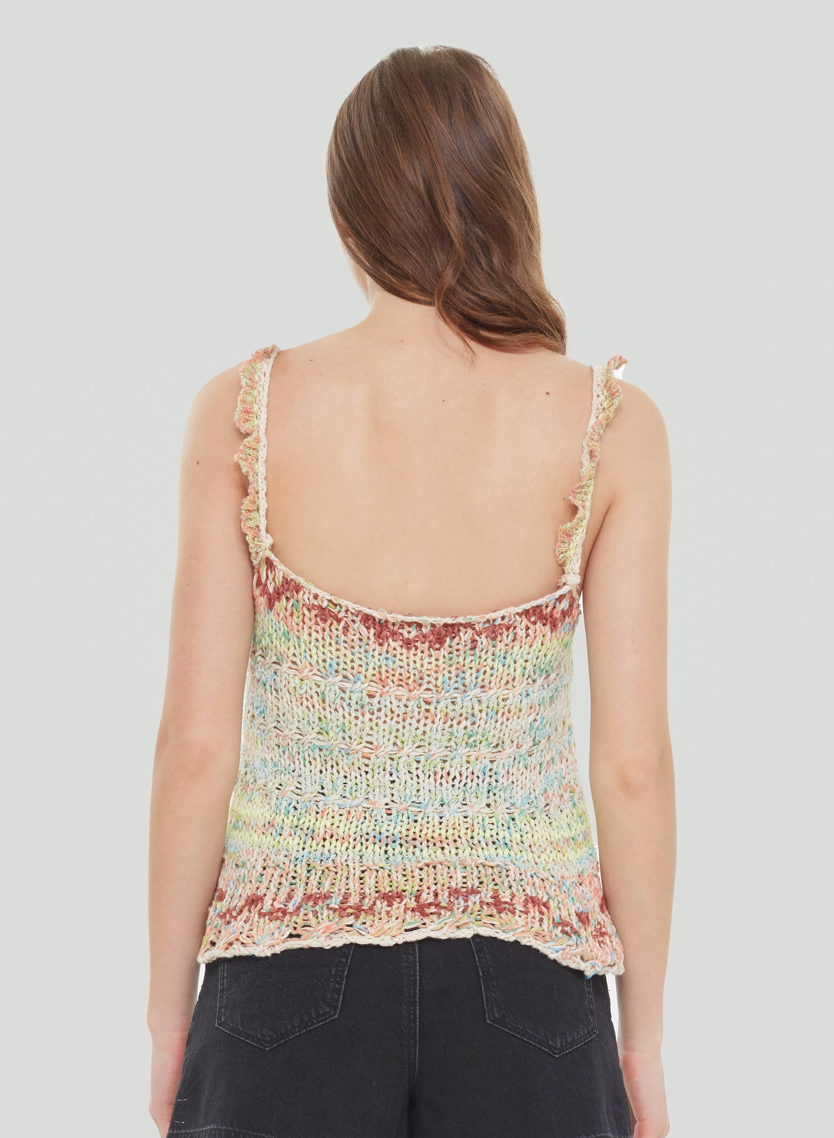Crochet Multi Yarn Knit Tank