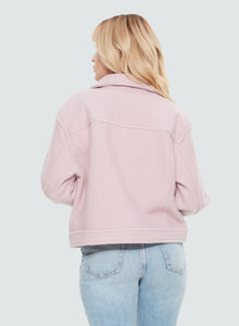 Solid Fleece Cropped Jacket