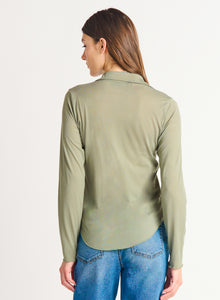 Mesh Button Front Top