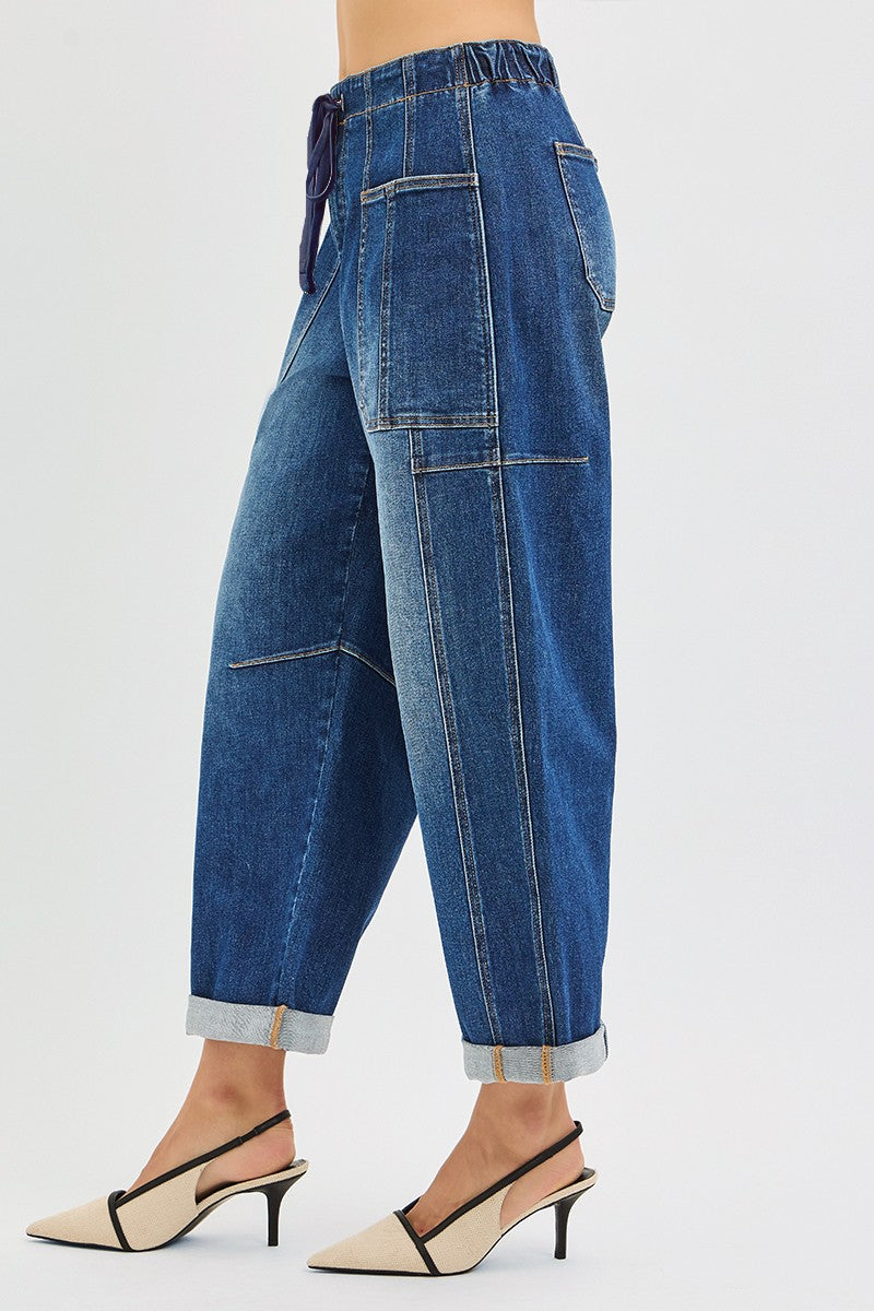 High Rise Barrel Cargo Jean