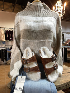 Italian Cream Stripe Cozy Sweater