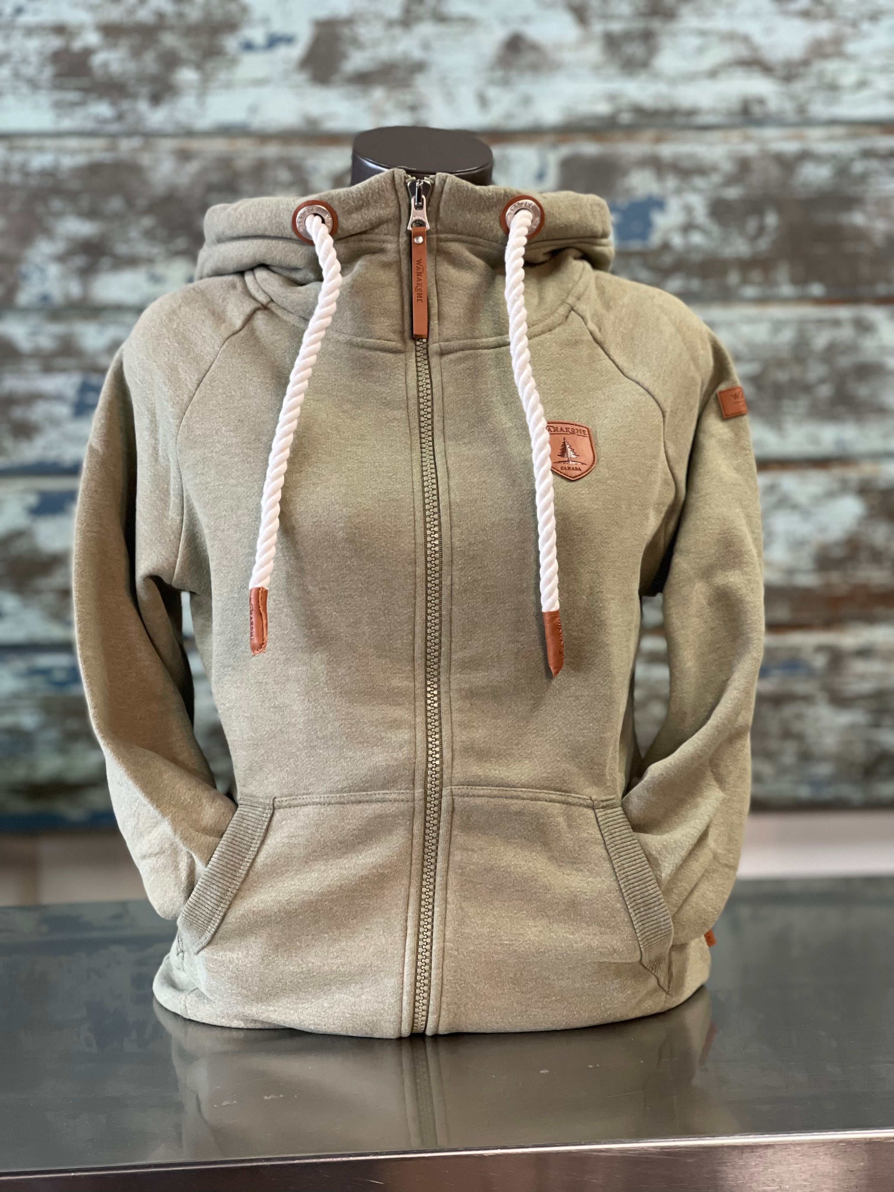 Hera Olive Green Front Zip