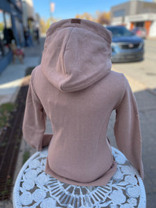 Athena Old Rose Side Zip Hoodie