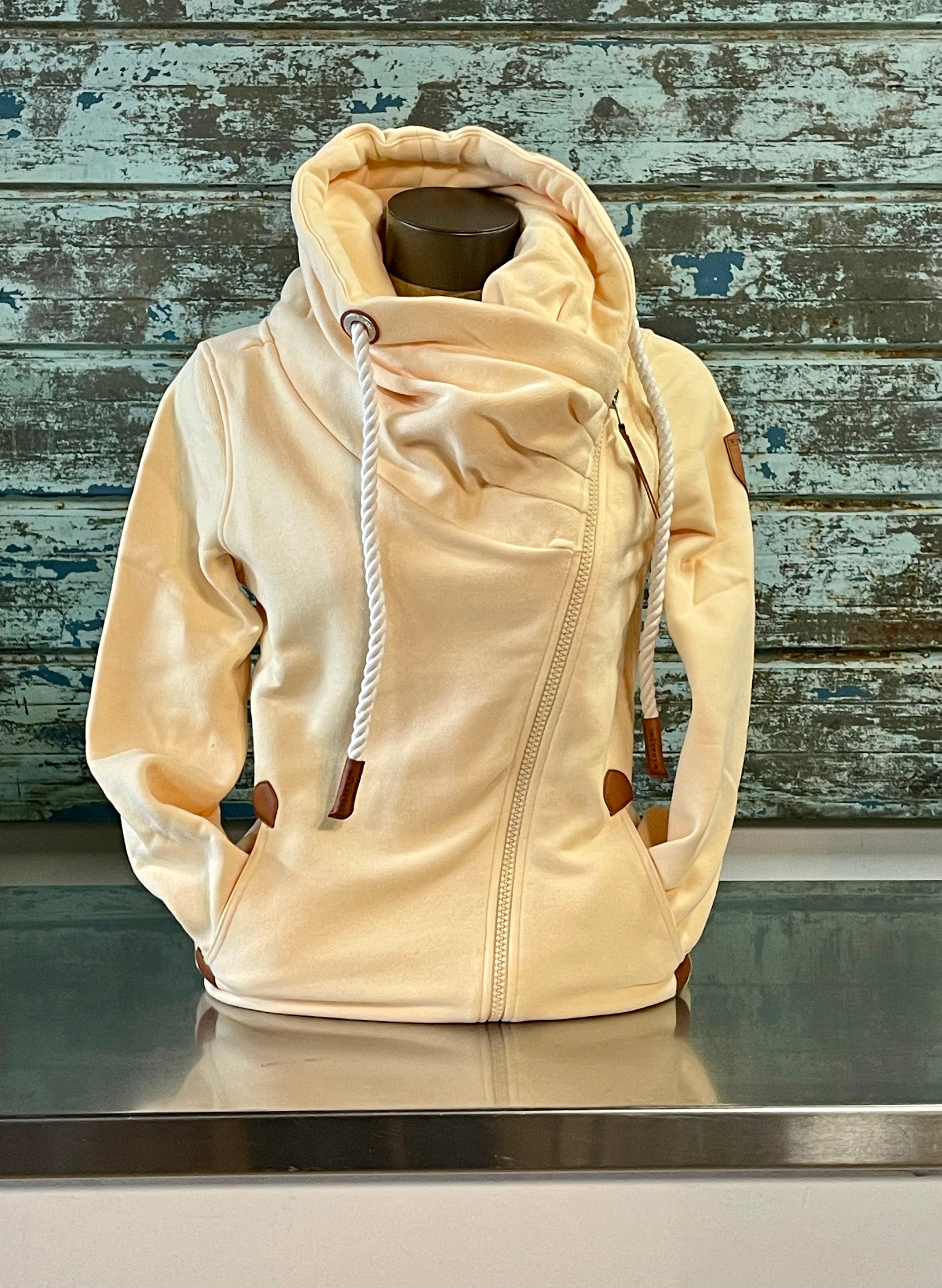 Hestia Melon Cross Zip Sweatshirt