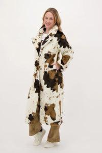 Avery Faux Fur Long Cow Jacket
