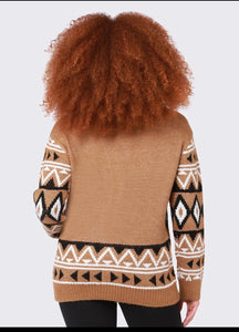 Fairisle Button Front Cardigan