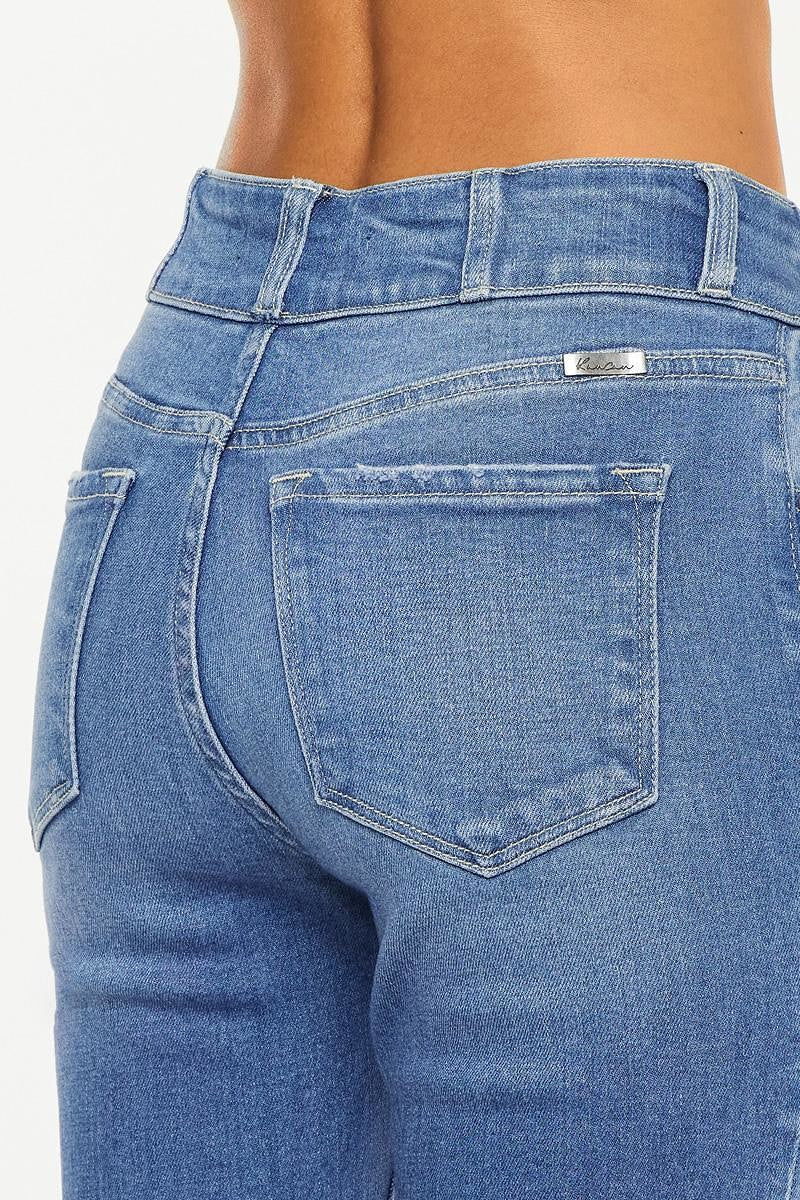 Sarah High Rise Slim Straight Jean