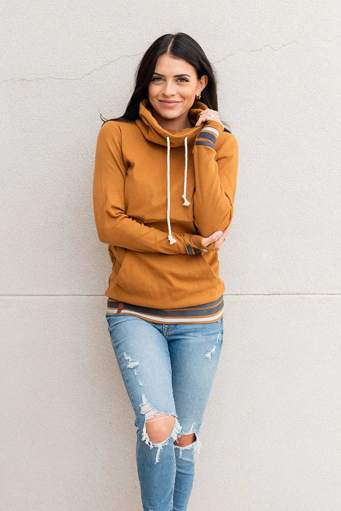Ampersand Mustard CowlNeck Sweatshirt