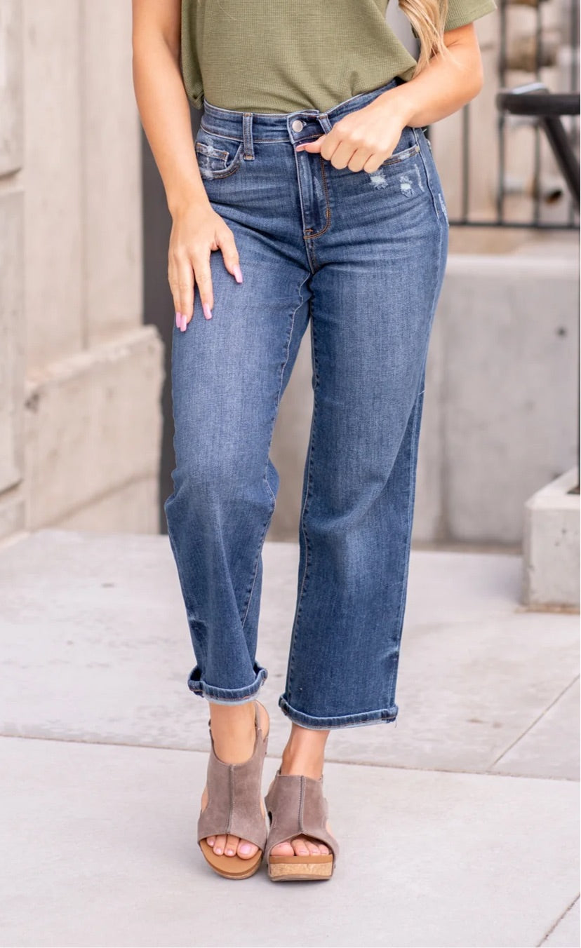 JB Wide Leg  High Rise Crop