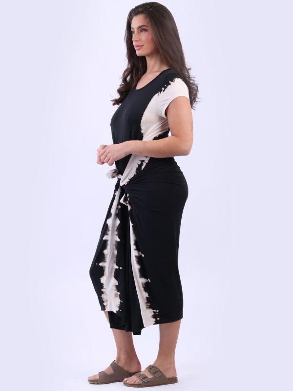 Italian Tie Dye Print Maxi Dress