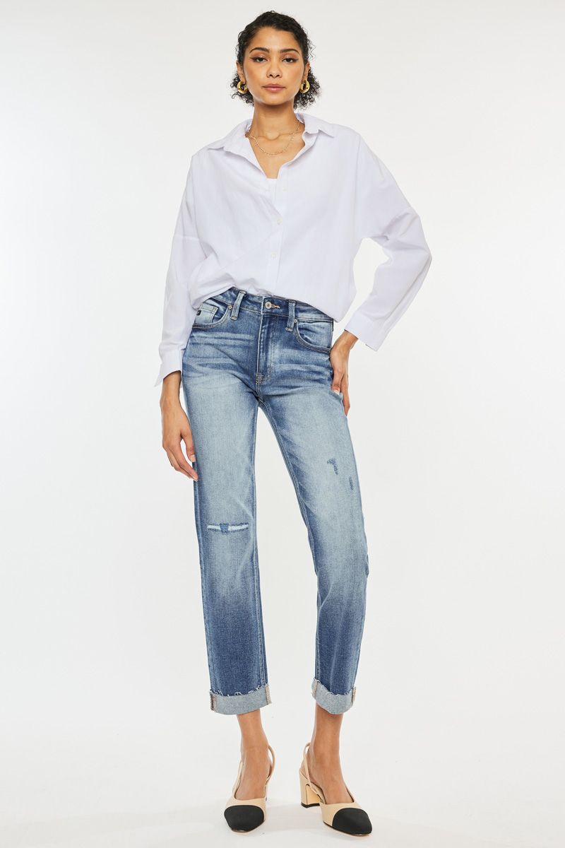 Michelle High Rise Slim Straight Jean