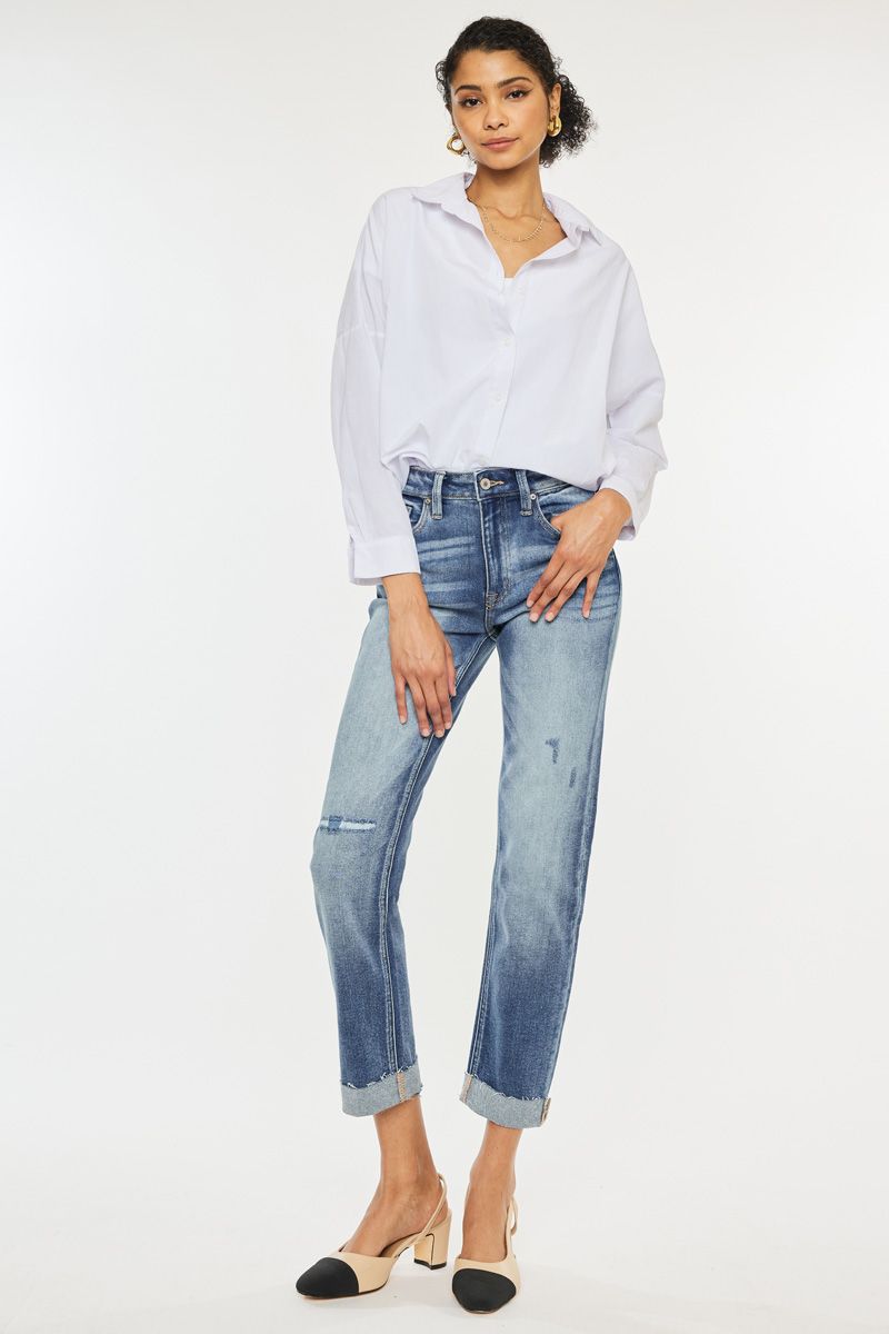 Michelle High Rise Slim Straight Jean