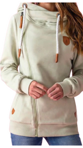 Athena Aloe Cross Zip Hoodie
