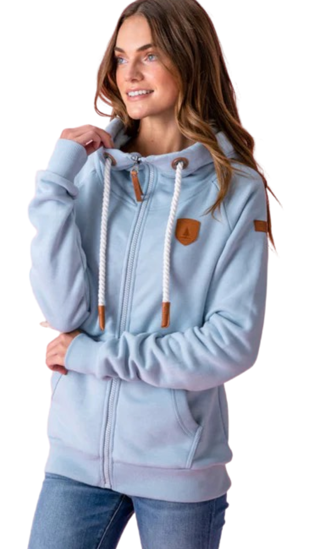 MED ONLYFog Front Zip Ladies Hoodie