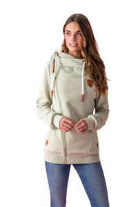 Athena Aloe Cross Zip Hoodie
