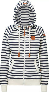 Hera Striped Front Zip Hoodie