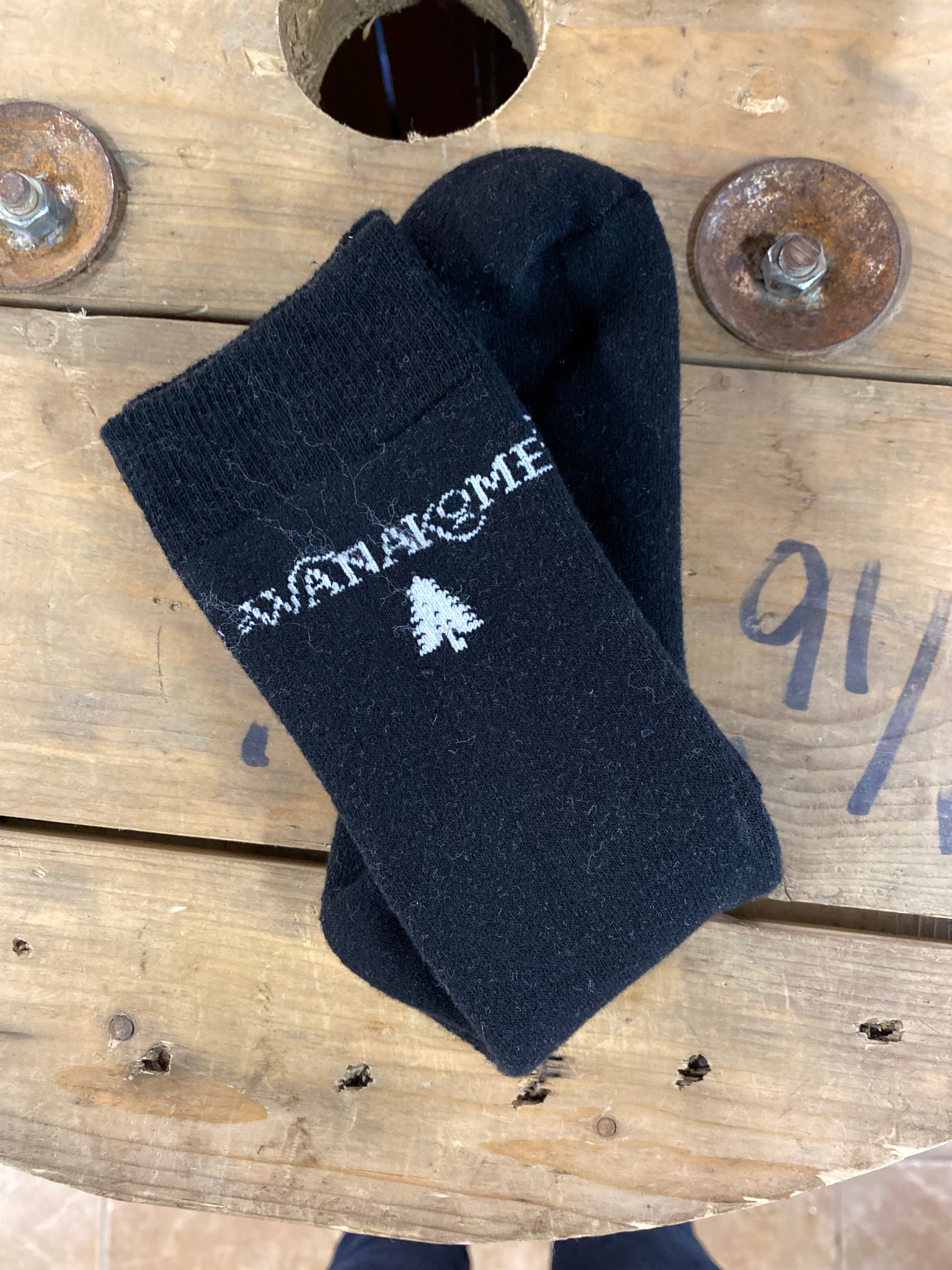 Wanakome Black Unisex Socks