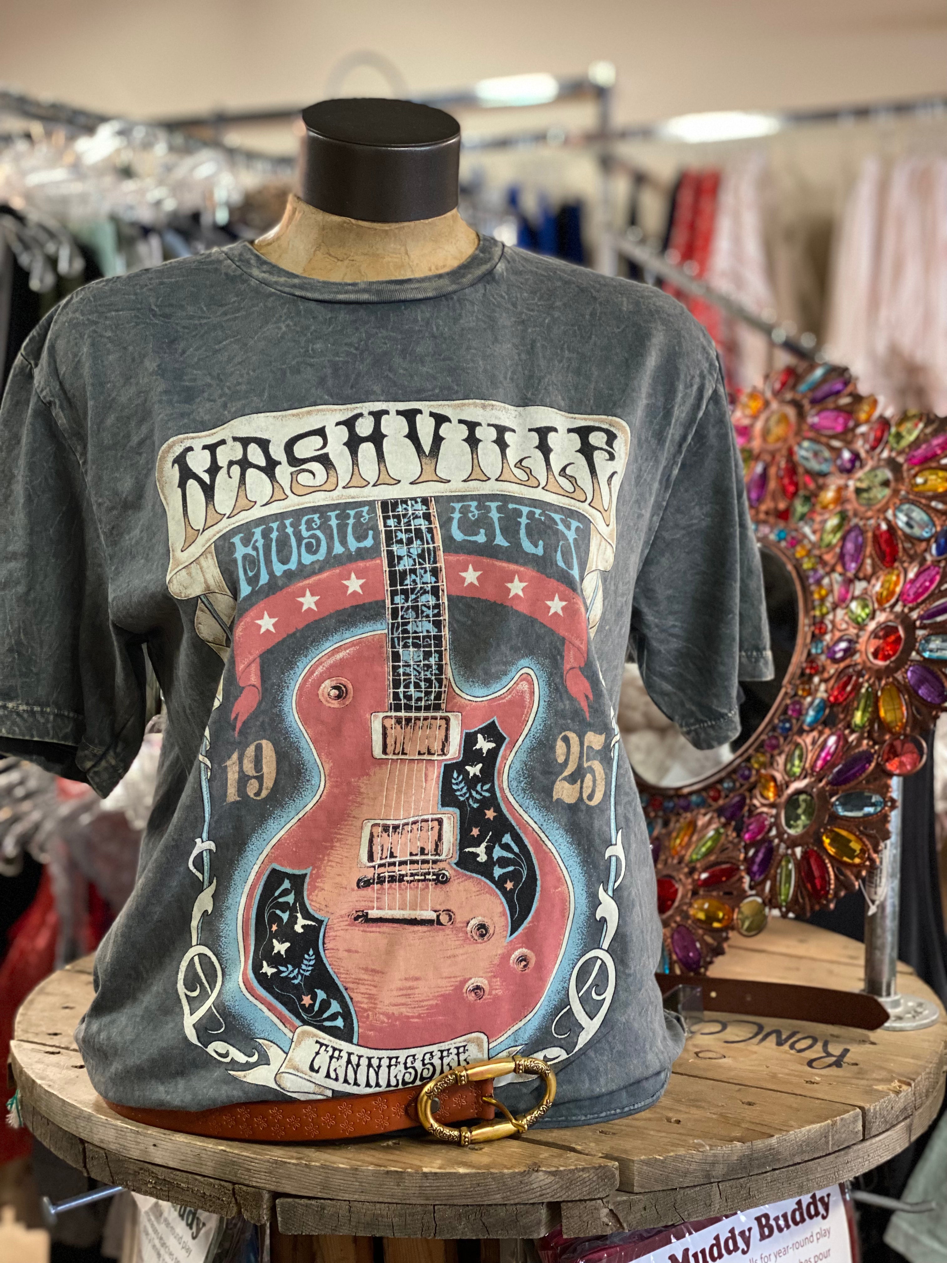 Stone Grey  Nashville Mineral Wash T Shirt
