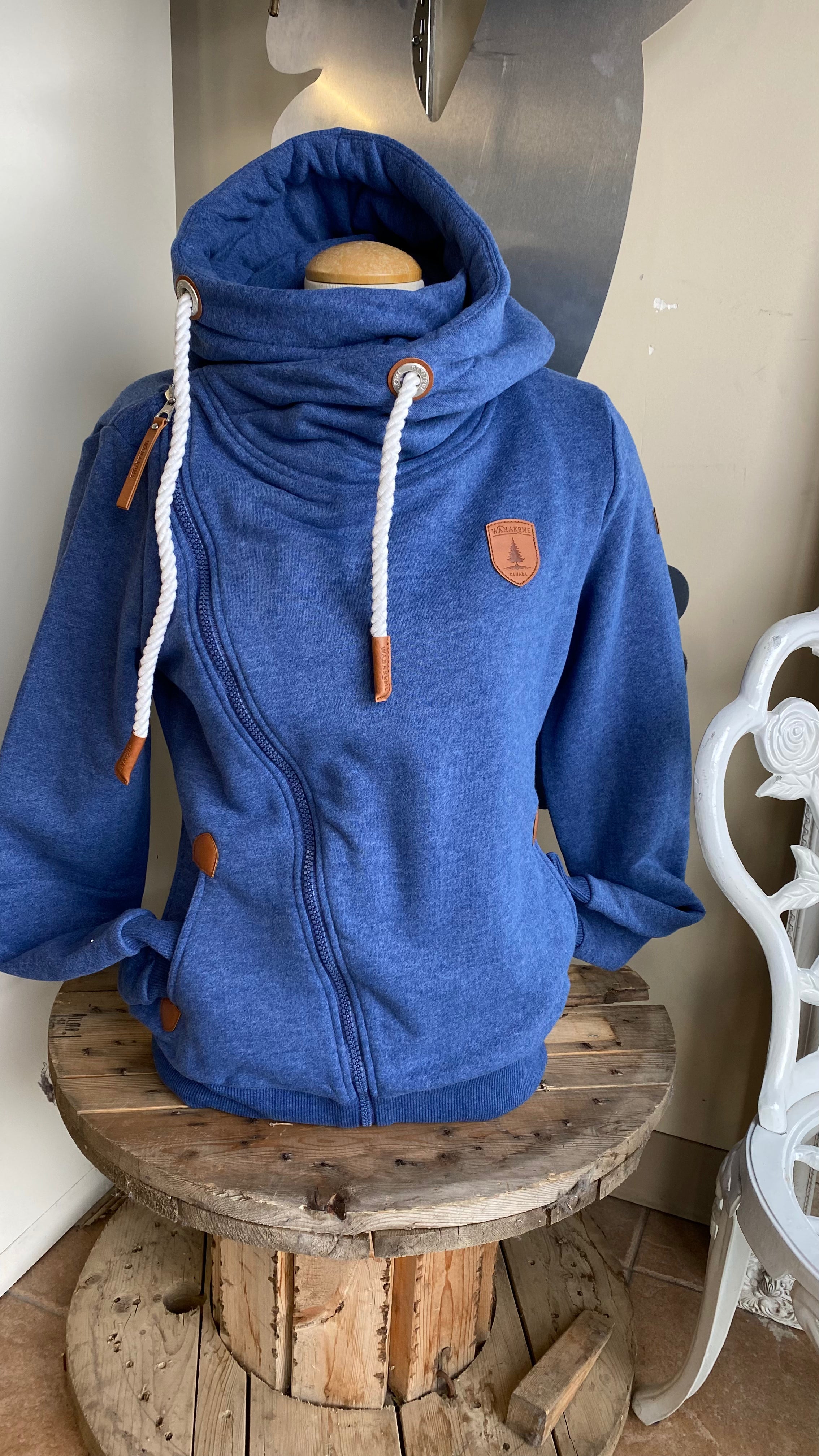 XS ONLY Cross Zip Hoodie Indigo