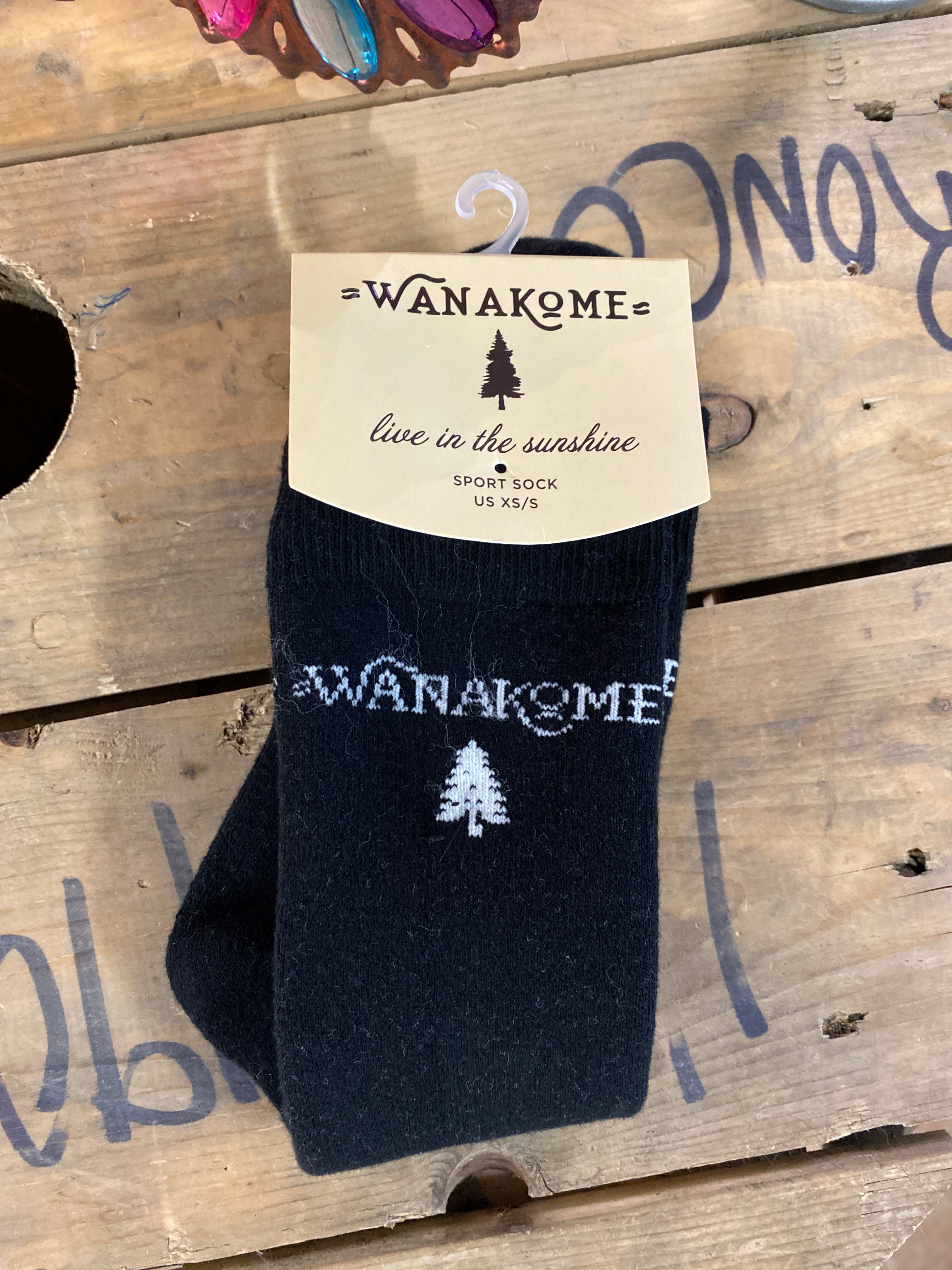 Wanakome Black Unisex Socks